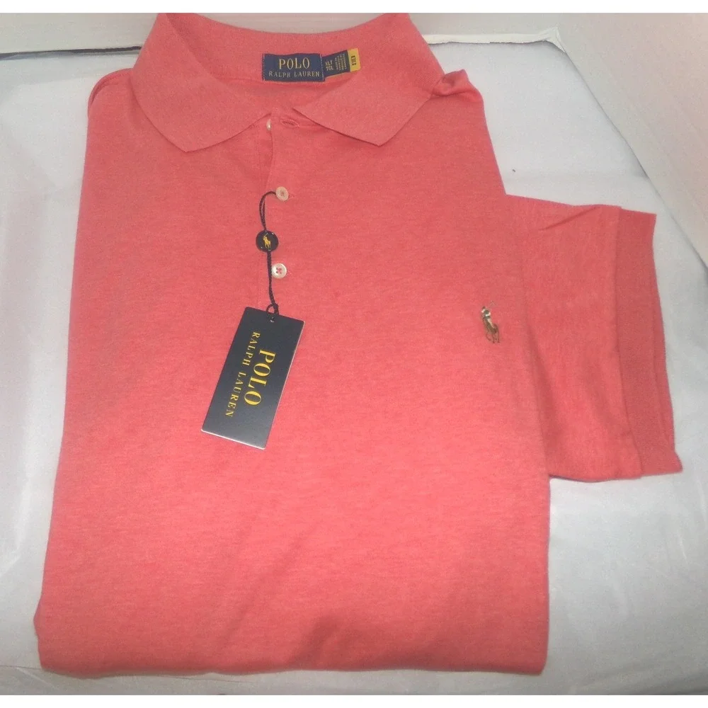Polo Ralph Lauren Mens XL TALL Polo Shirt PINK HEATHER NWT